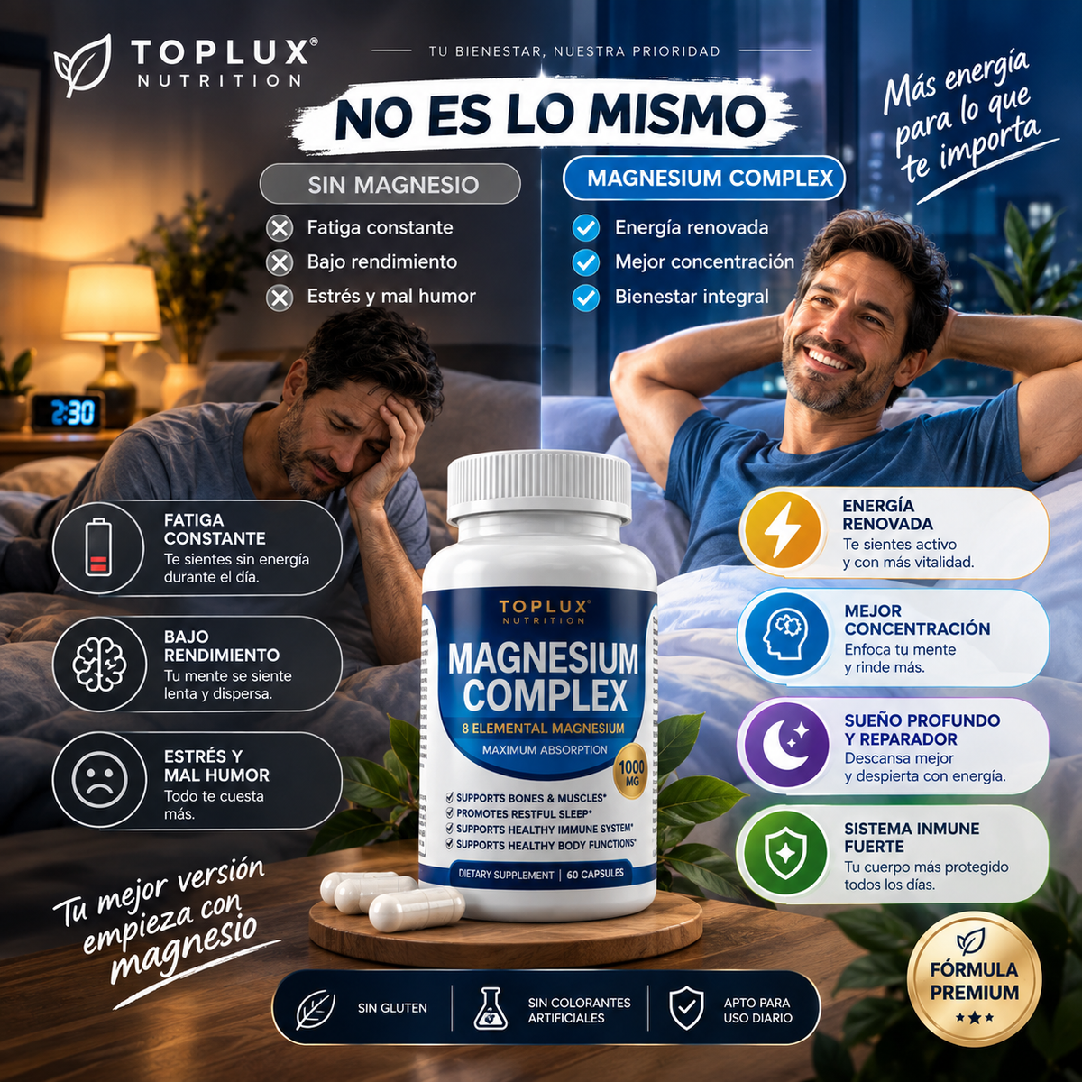 Magnesio Total 8 - Equilibrio Diario - 60 capsulas