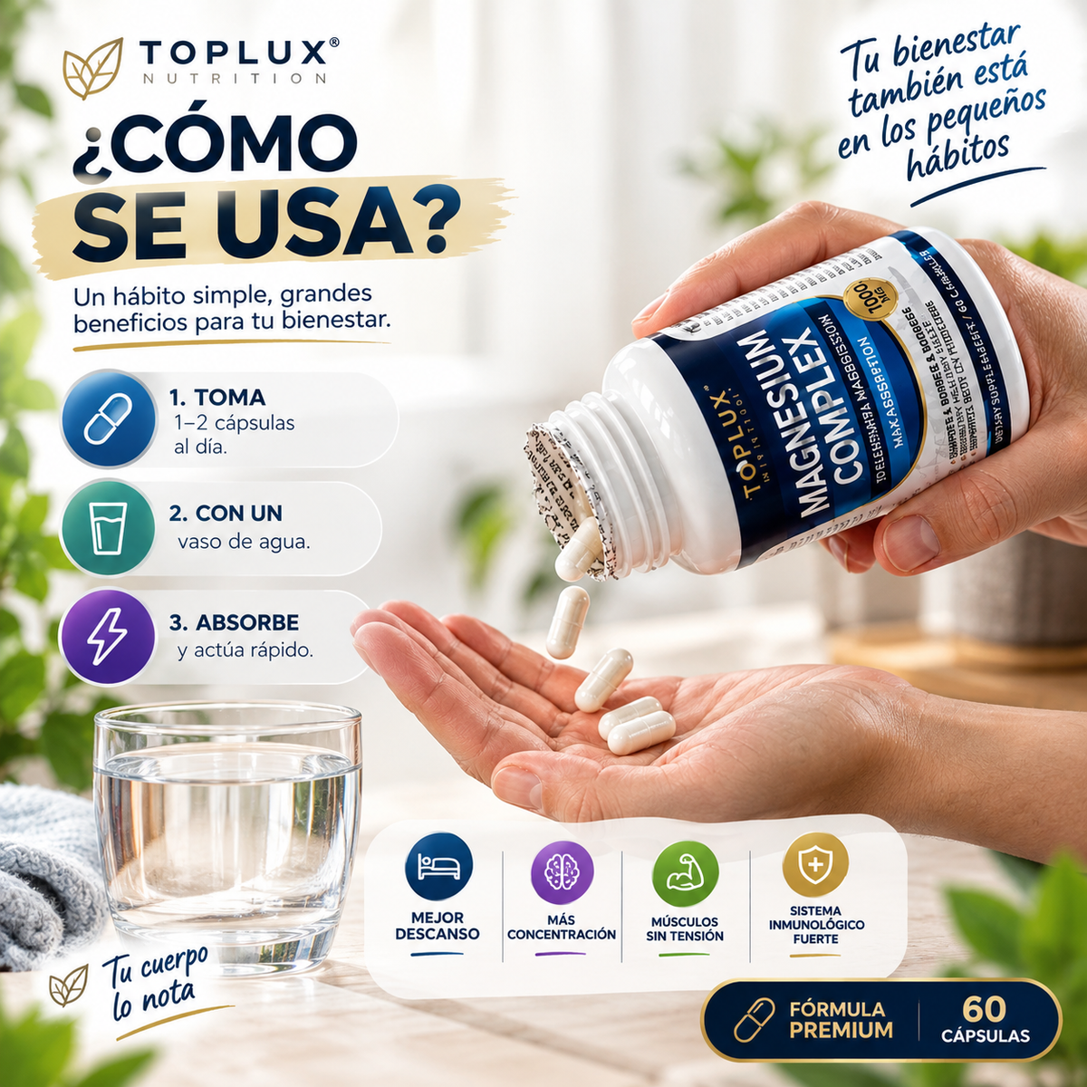 Magnesio Total 8 - Equilibrio Diario - 60 capsulas